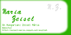 maria zeisel business card