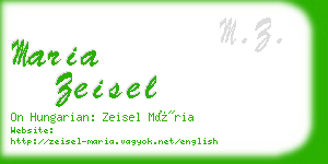 maria zeisel business card